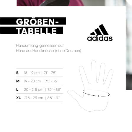 ถุงมือผู้หญิง Performance ADIDAS ADGB-13254-NL สีขาว ไซส์ M_9
